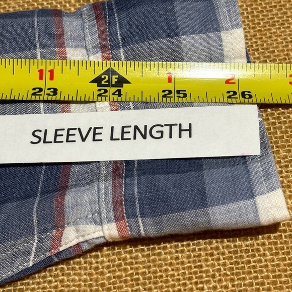 Banana Republic Men Linen Long Sleeve Button Up Shirt Sz M Camden Fit Breathable - Picture 7 of 9